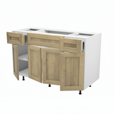 Bathroom vanity cabinet with doors and drawers 48”