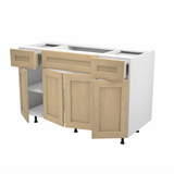 Bathroom vanity cabinet with doors and drawers 48”