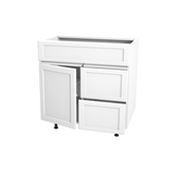 Bathroom vanity with 1 door and 2 drawers 30”W